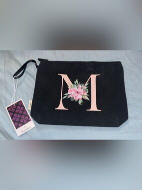 Vavabox Monogram Floral M Zip Pouch